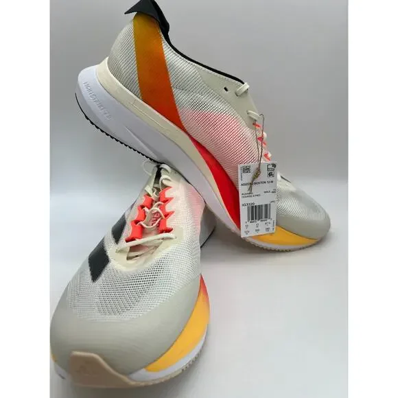 adidas Adizero Boston 12 Ivory Core Black Solar Red IG3320 Men's Size 12.5 - Picture 14 of 16